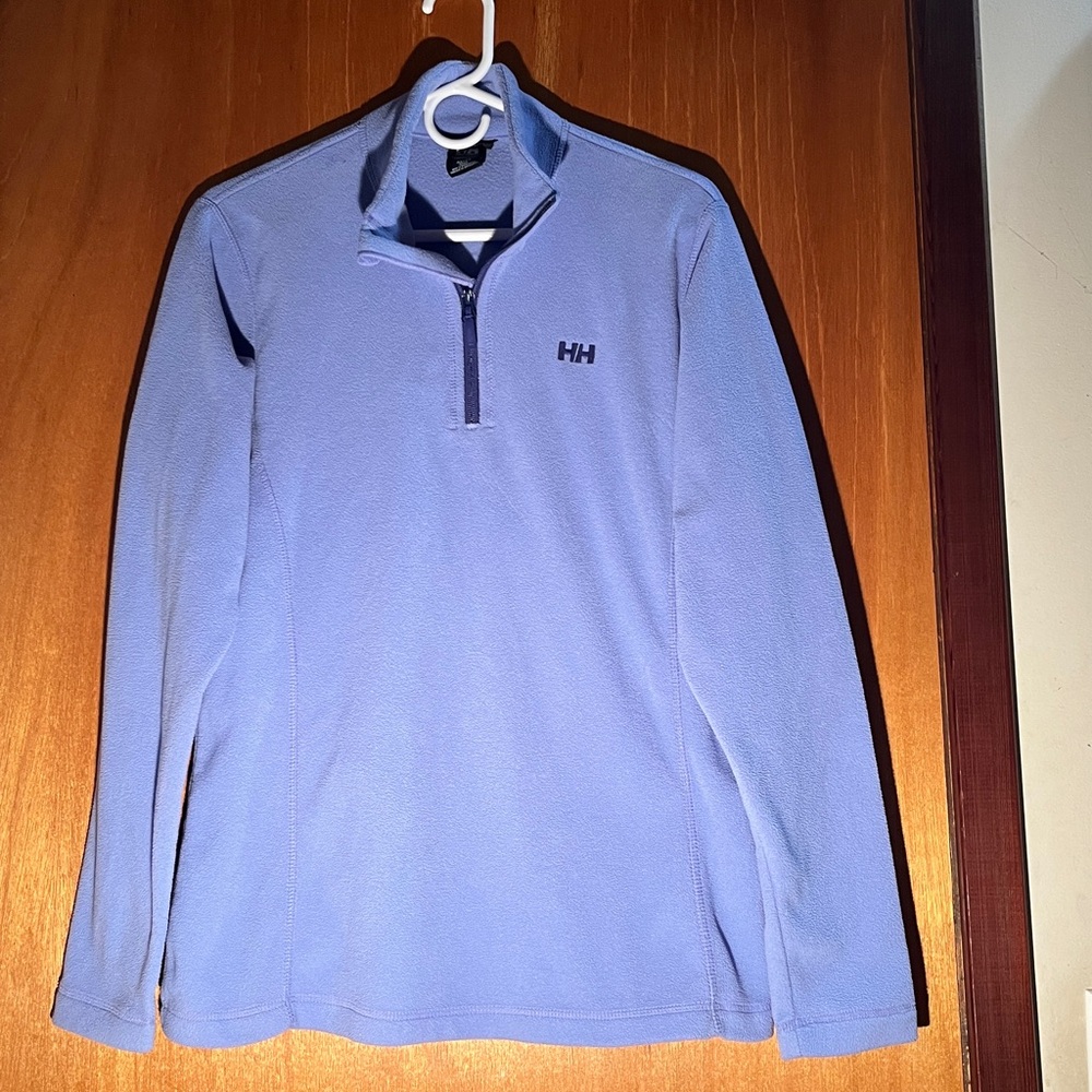 Helly Hansen Periwinkle Blue Soft Polartec Fleece 1/4 Zip Pullover- Size XL